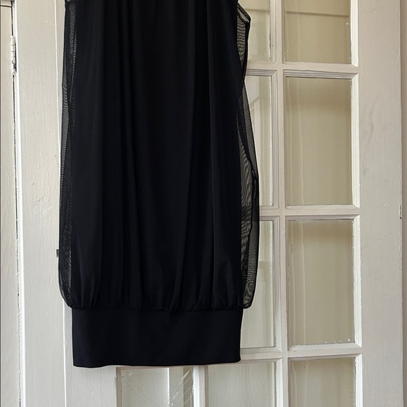 Calvin Klein Black Mini Dress, body con with sheer bubble - Picture 6 of 12